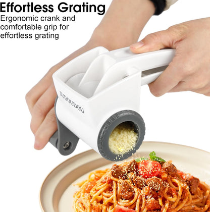Cheese Grater Hand Crank,Classic Rotary Parmesan Cheese Shredder Handheld