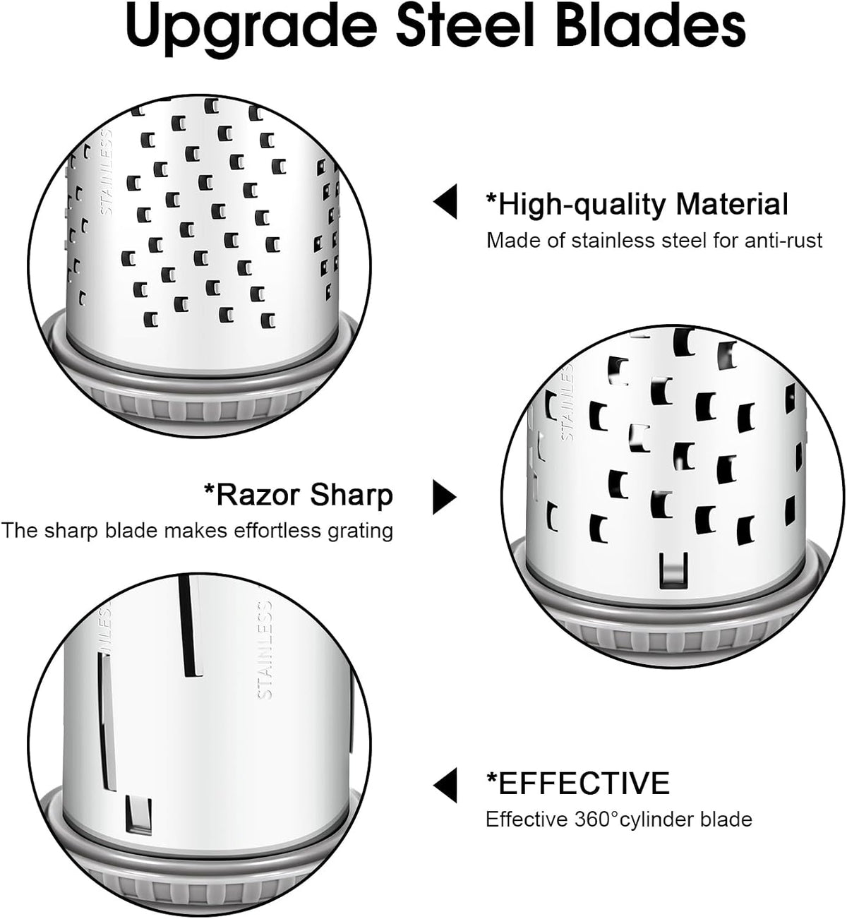 Cheese Grater Hand Crank,Classic Rotary Parmesan Cheese Shredder Handheld
