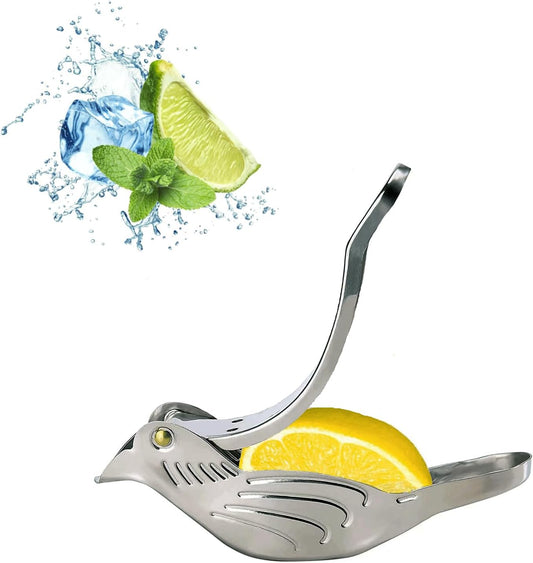Elegant Bird Stainless Steel Manual Lemon and Lime Juicer Squeezer, Portable Citrus Fruit Kitchen Gadget