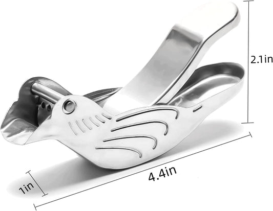 Elegant Bird Stainless Steel Manual Lemon and Lime Juicer Squeezer, Portable Citrus Fruit Kitchen Gadget