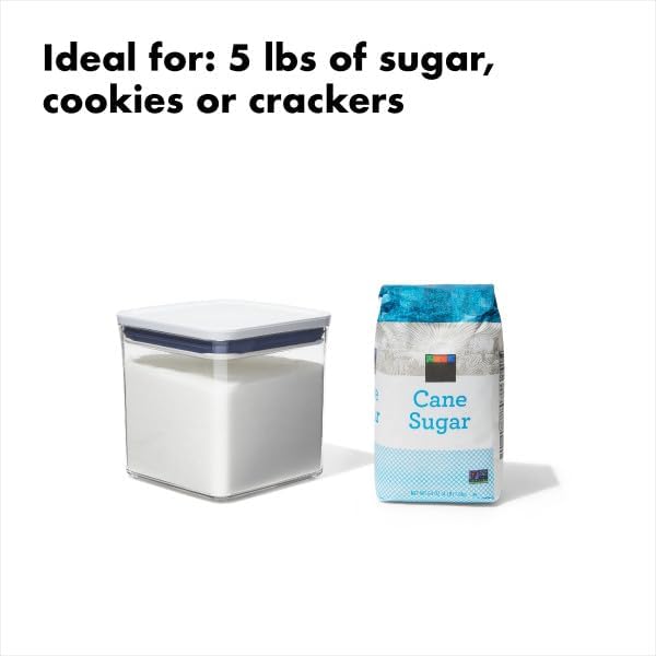 Good Grips POP Container - Airtight Food Storage - Big Square Short 2.8 Qt Ideal for 5 lbs of sugar, cookies or crackers