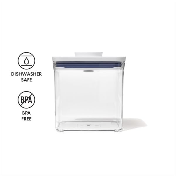 Good Grips POP Container - Airtight Food Storage - Big Square Short 2.8 Qt Ideal for 5 lbs of sugar, cookies or crackers