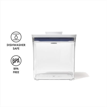 Good Grips POP Container - Airtight Food Storage - Big Square Short 2.8 Qt Ideal for 5 lbs of sugar, cookies or crackers