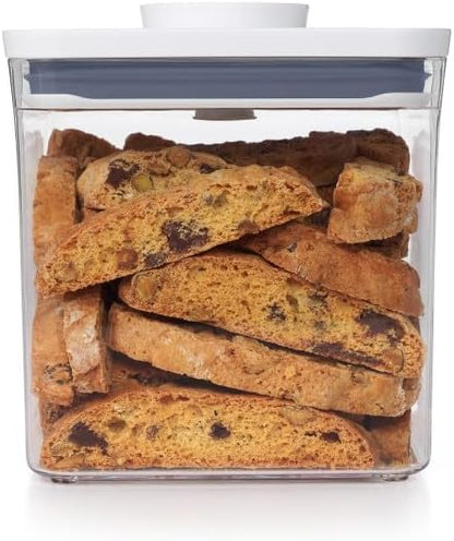Good Grips POP Container - Airtight Food Storage - Big Square Short 2.8 Qt Ideal for 5 lbs of sugar, cookies or crackers