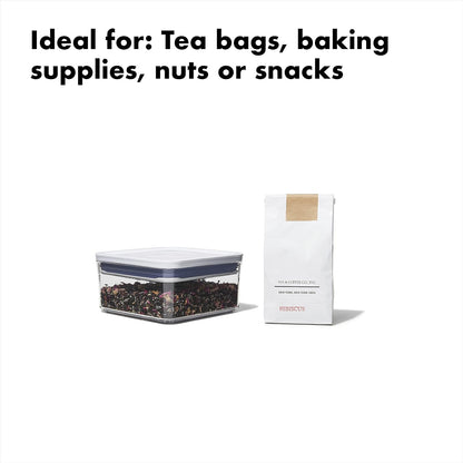 Good Grips POP Container - Airtight Food Storage - Big Square Short 2.8 Qt Ideal for 5 lbs of sugar, cookies or crackers