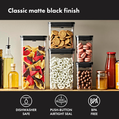 Good Grips POP Container - Airtight Food Storage - Big Square Short 2.8 Qt Ideal for 5 lbs of sugar, cookies or crackers