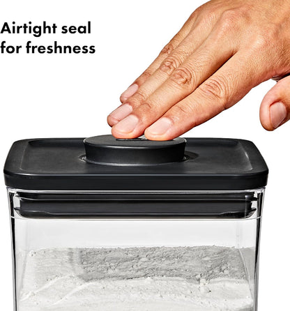 Good Grips POP Container - Airtight Food Storage - Big Square Short 2.8 Qt Ideal for 5 lbs of sugar, cookies or crackers