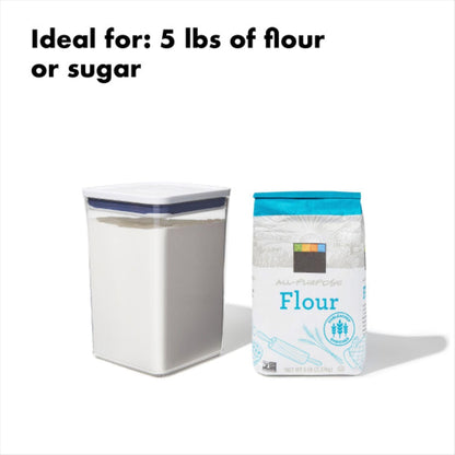 Good Grips POP Container - Airtight Food Storage - Big Square Short 2.8 Qt Ideal for 5 lbs of sugar, cookies or crackers