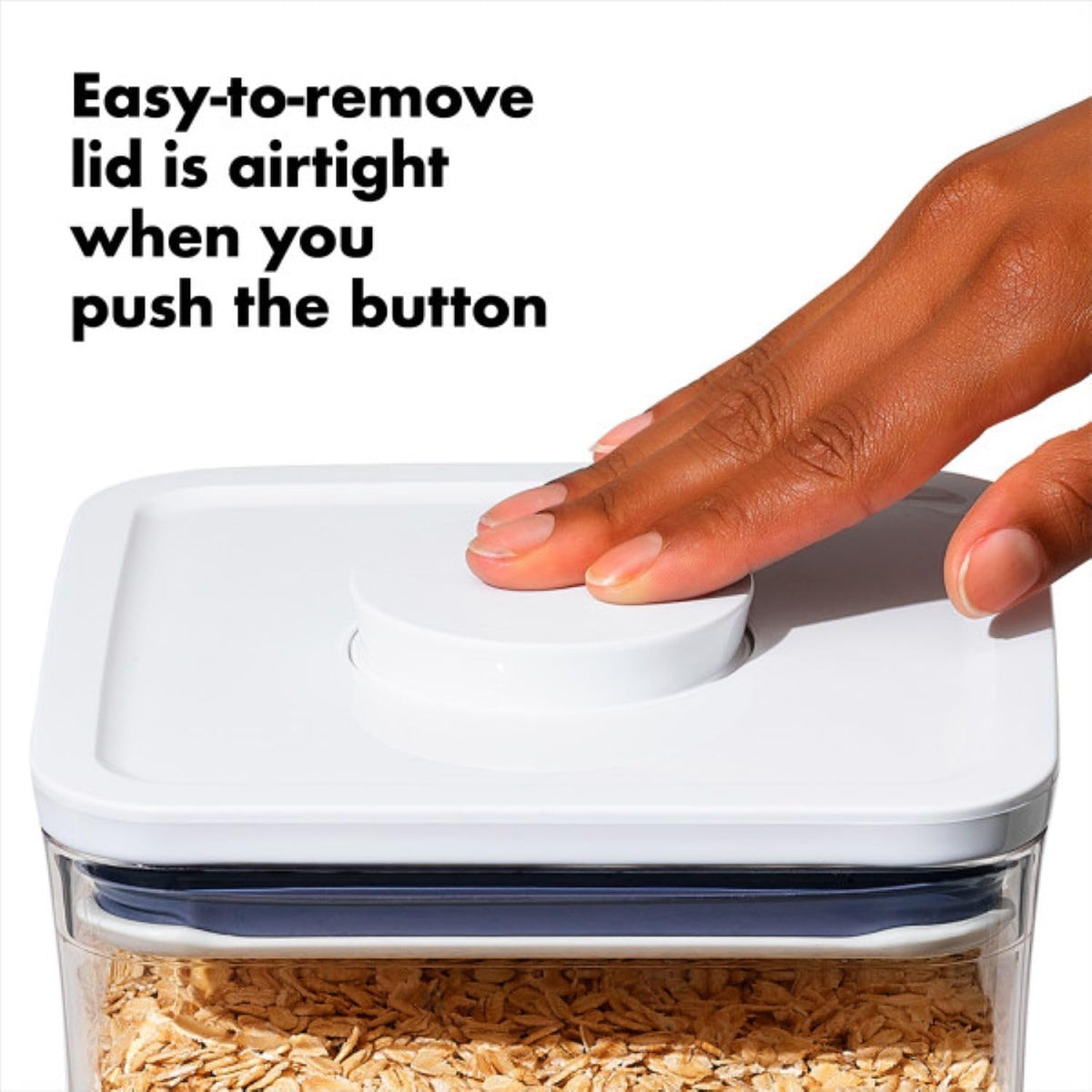 Good Grips POP Container - Airtight Food Storage - Big Square Short 2.8 Qt Ideal for 5 lbs of sugar, cookies or crackers
