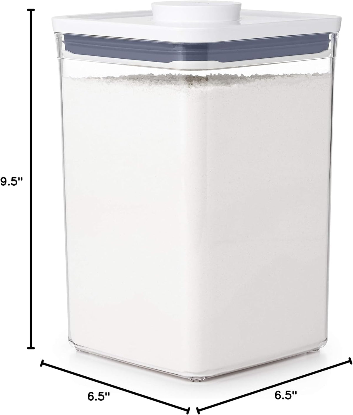 Good Grips POP Container - Airtight Food Storage - Big Square Short 2.8 Qt Ideal for 5 lbs of sugar, cookies or crackers