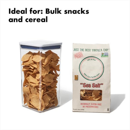 Good Grips POP Container - Airtight Food Storage - Big Square Short 2.8 Qt Ideal for 5 lbs of sugar, cookies or crackers