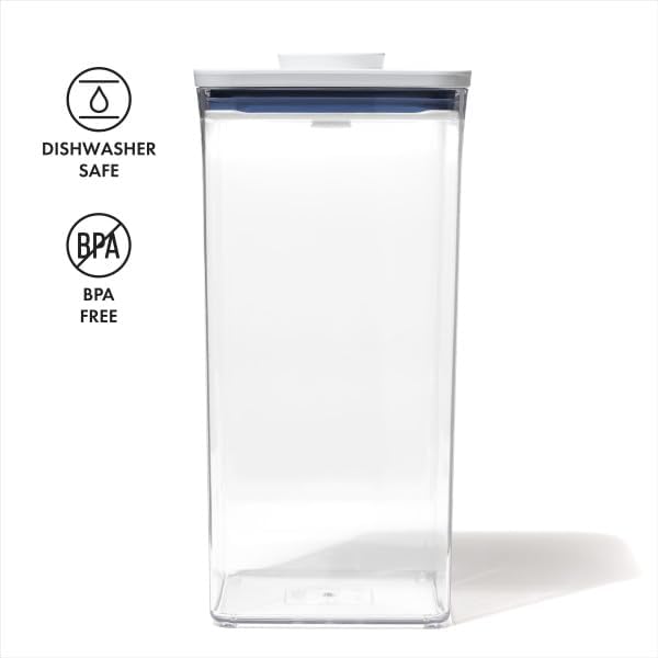 Good Grips POP Container - Airtight Food Storage - Big Square Short 2.8 Qt Ideal for 5 lbs of sugar, cookies or crackers