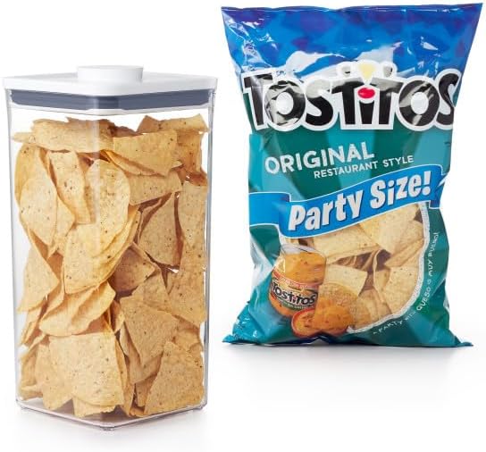 Good Grips POP Container - Airtight Food Storage - Big Square Short 2.8 Qt Ideal for 5 lbs of sugar, cookies or crackers
