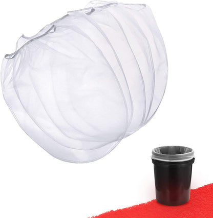 Paint Strainer Bag, 5 Gallon Paint Strainer with Elastic Top Opening White Fine Mesh Filters Bag for Paint Gardening