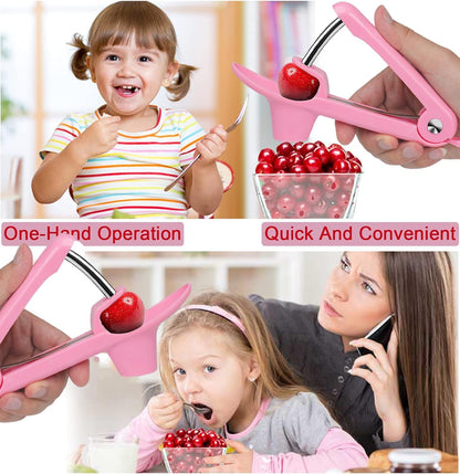 Cherry Pitter Tool Pit Remover, Multiple Cherry Seed Remover, 7 Holes Cherry Stoner Pitter Quick Release, Multiple Cherry Pit Remover Cherries Jam