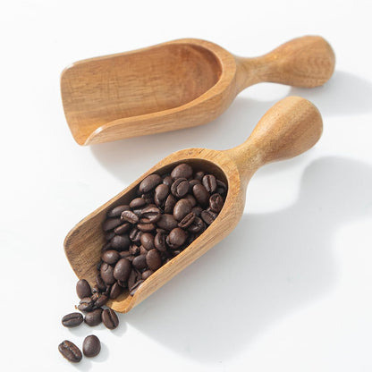 Wooden Scoops for Canisters Acacia Wooden Scoop for Jars Mini Measuring Spoons for Ground Coffee Scoops Wood Scoops for Seasoning Bath Salt Laundry Detergent Shovel Measuring-Multipurpose