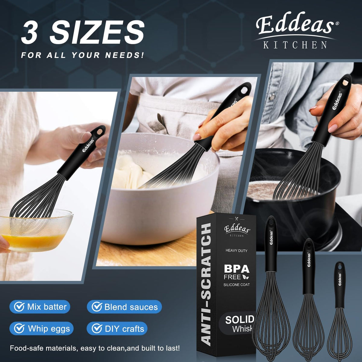 Mini whisks, Small Whisk 304 Stainless steel for Whisking 5",7 inch