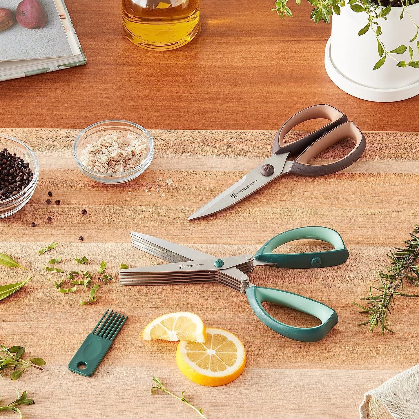 Kitchen Shears for Herbs, 2-pc, Dishwasher Safe, Heavy Duty, Stainless Steel, Take A Part Shears