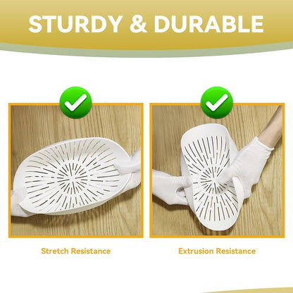 Colander Bowl Set of 2, Nesting Large Capacity Plastic Food Strainer for Pasta, Vegetables and Fruits Washing Draining Basket, Space Saving, BPA Free