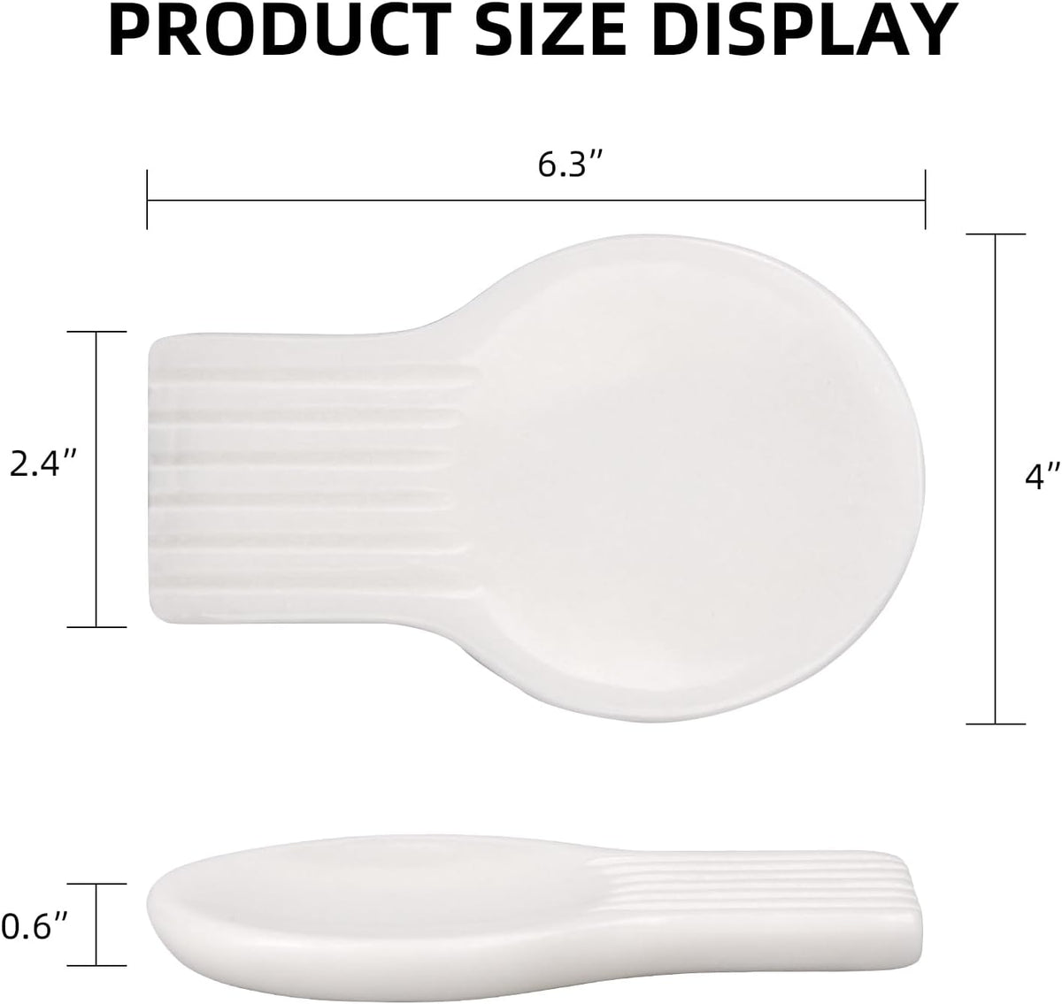 Marble Spoon Rest, Viva Jade, 4 * 6.5 | For Kitchen Stove Countertop, Marble Utensil Holder, for Spatula, Ladle, Fork
