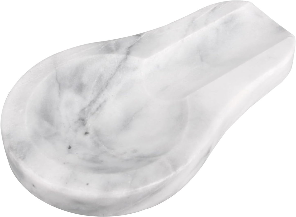 Marble Spoon Rest, Viva Jade, 4 * 6.5 | For Kitchen Stove Countertop, Marble Utensil Holder, for Spatula, Ladle, Fork