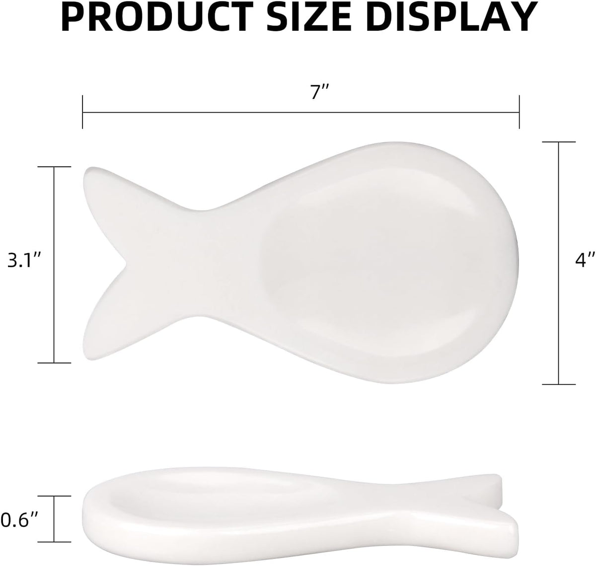 Marble Spoon Rest, Viva Jade, 4 * 6.5 | For Kitchen Stove Countertop, Marble Utensil Holder, for Spatula, Ladle, Fork