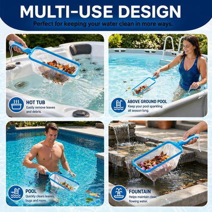 The Skimmie Swim-N-Scoop in-Pool Handheld Skimmer Net for Scooping Debris, Leaves, and Bugs While Swimming