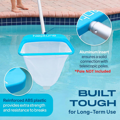 The Skimmie Swim-N-Scoop in-Pool Handheld Skimmer Net for Scooping Debris, Leaves, and Bugs While Swimming