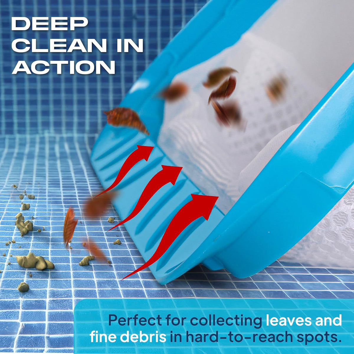 The Skimmie Swim-N-Scoop in-Pool Handheld Skimmer Net for Scooping Debris, Leaves, and Bugs While Swimming