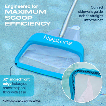 The Skimmie Swim-N-Scoop in-Pool Handheld Skimmer Net for Scooping Debris, Leaves, and Bugs While Swimming