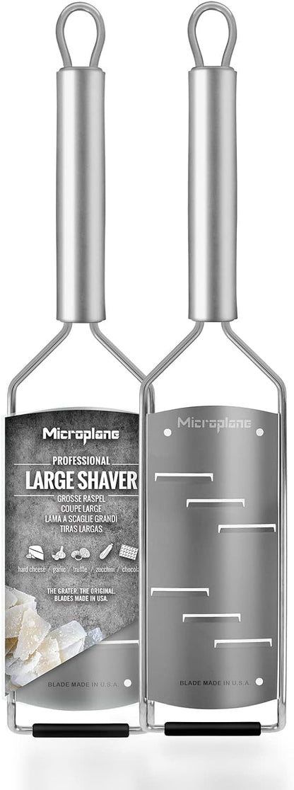 Professional Series Kitchen Grater Large Shaver for Hard Cheese, Chocolate and Truffle with Stainless Steel Blades - Made in USA
