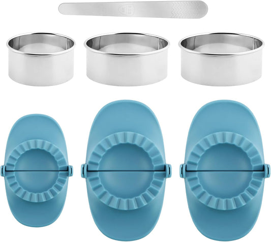 Empanada Maker Press,3.66"/3.66"/2.95" Dumpling Maker Set & Pie Mold,7 pack
