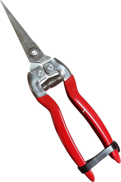 Extra Long Stainless Steel Pruner Pruning Shears Clippers Snips – Sharp Bonsai Cutter Plant Trimming Scissors – Straight Blade Garden Scissors Tool – Great for Roses Flowers Herbs Fruits