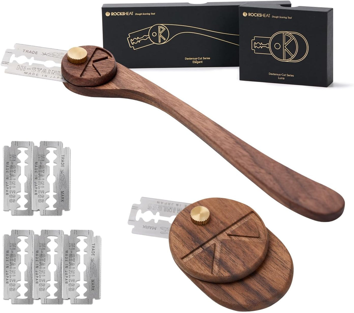 Bench Scraper & Chopper, Stainless Steel Dough Cutter with Wooden Handle, Thick Sharp Blades Pizza Bread Cutter, Multipurpose Kitchen Tool for Baking Cooking