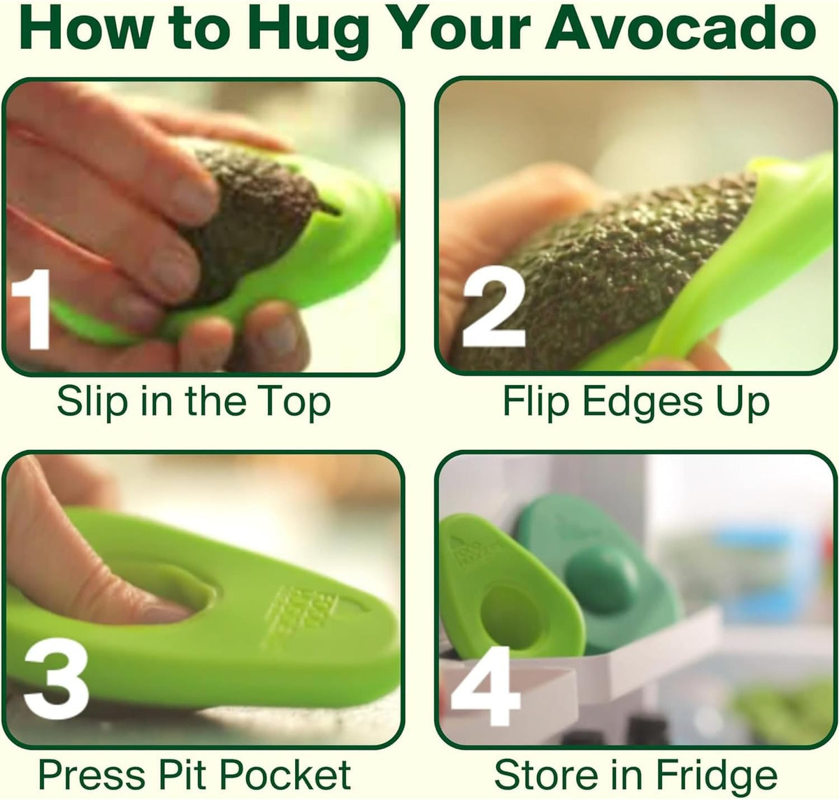 Avocado Hugger Single Pack - Keep Avocados Fresh with Patented Hug Design, BPA Free Food Grade Silicone Avocado Saver, Airtight Seal, Dishwasher Safe, Smart Storage Solution