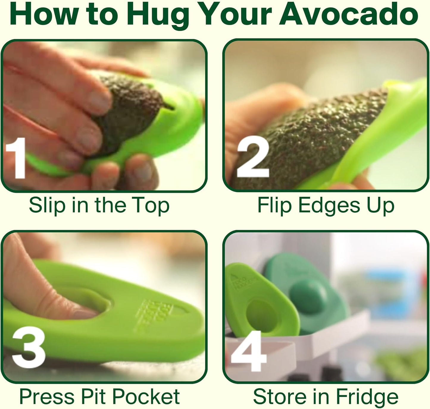 Avocado Hugger Single Pack - Keep Avocados Fresh with Patented Hug Design, BPA Free Food Grade Silicone Avocado Saver, Airtight Seal, Dishwasher Safe, Smart Storage Solution