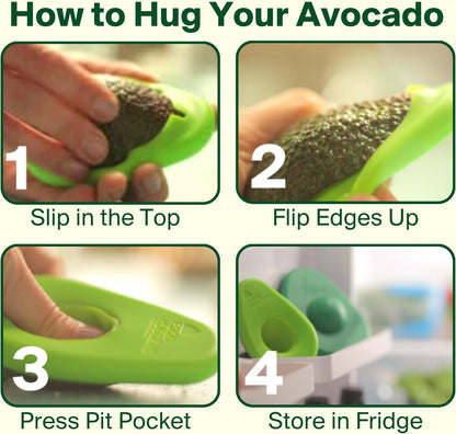 Avocado Hugger Single Pack - Keep Avocados Fresh with Patented Hug Design, BPA Free Food Grade Silicone Avocado Saver, Airtight Seal, Dishwasher Safe, Smart Storage Solution