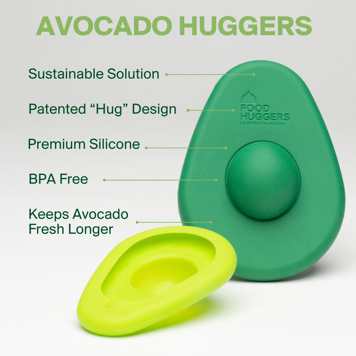 Avocado Hugger Single Pack - Keep Avocados Fresh with Patented Hug Design, BPA Free Food Grade Silicone Avocado Saver, Airtight Seal, Dishwasher Safe, Smart Storage Solution