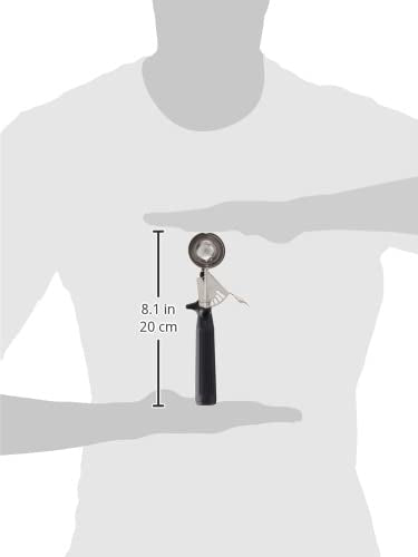 ICOP-30 Ice Cream Disher with Black Handle, Size 30, Stainless Steel