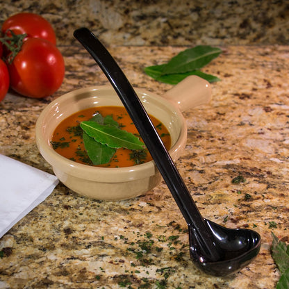 029503 Carly Plastic Dressing/Serving Ladle, 1 oz./9.5", Black