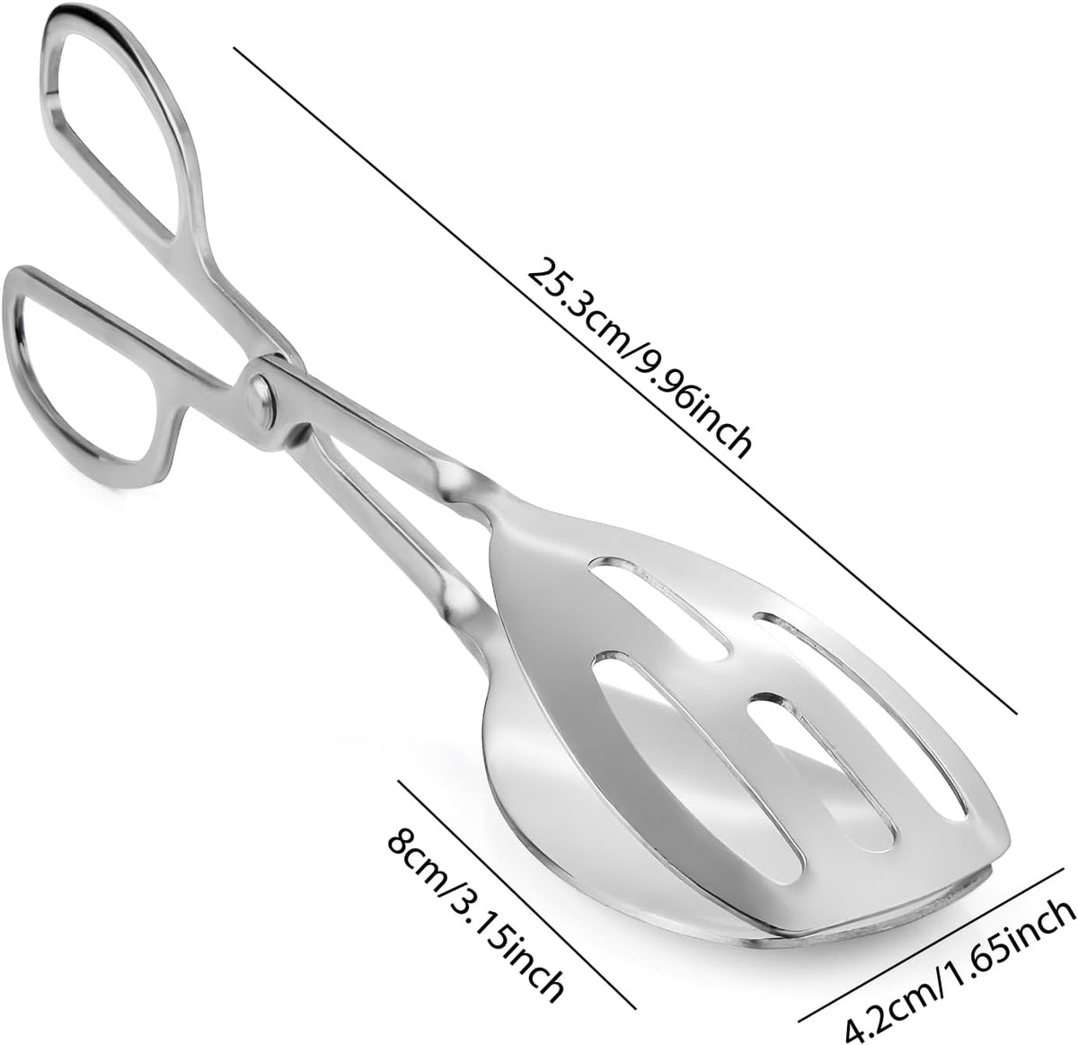 Salad Tongs for Serving 2 Pack - Premium Stainless Steel Scissor-Style, Non-Toxic, Heat-Resistant Salad Servers, Dishwasher Safe, Ideal for Buffet and Party Use (Gold)