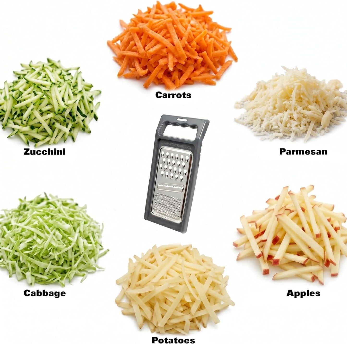 Cheese Grater with Handle, Stainless Steel, Cheese Shredder, Fruit and Vegetable Zester, Multifunction Kitchen Tool