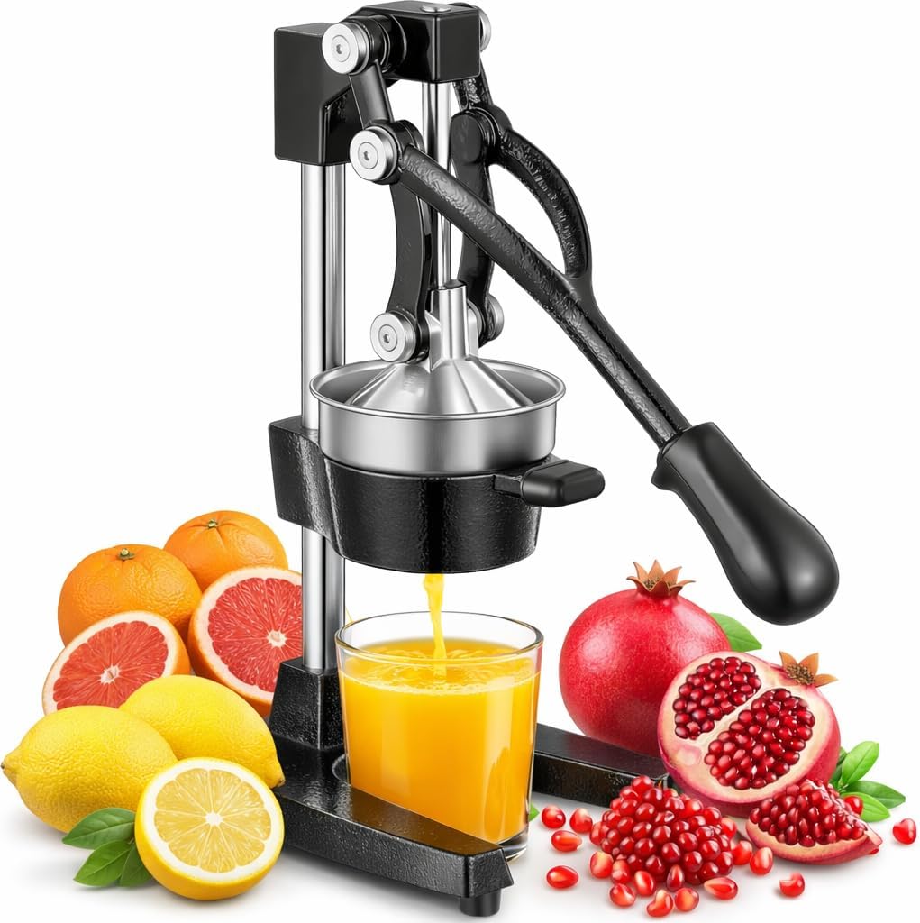 Cast Iron Juicer Hand Press Heavy Duty, Orange Juicer