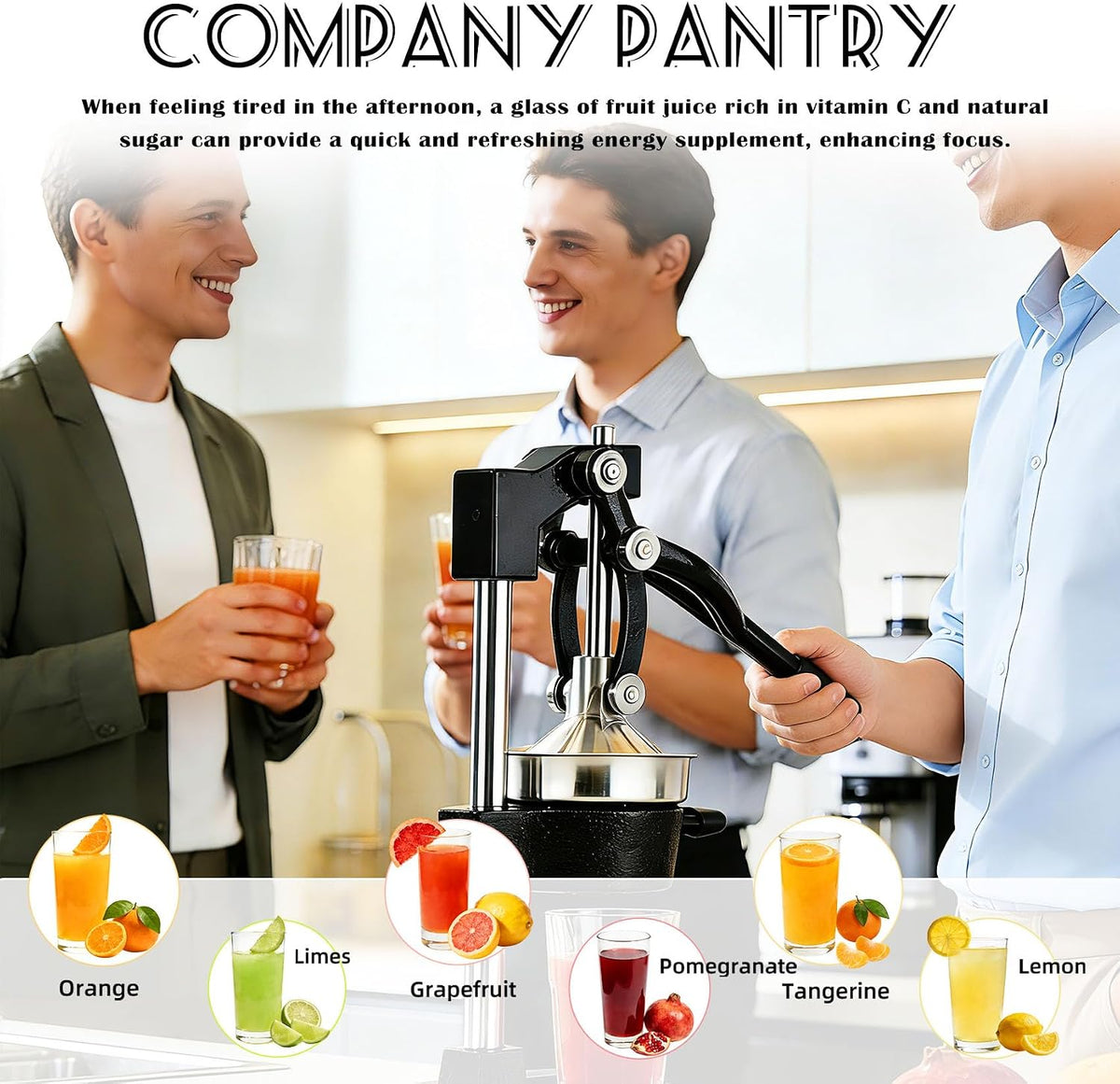 Cast Iron Juicer Hand Press Heavy Duty, Orange Juicer
