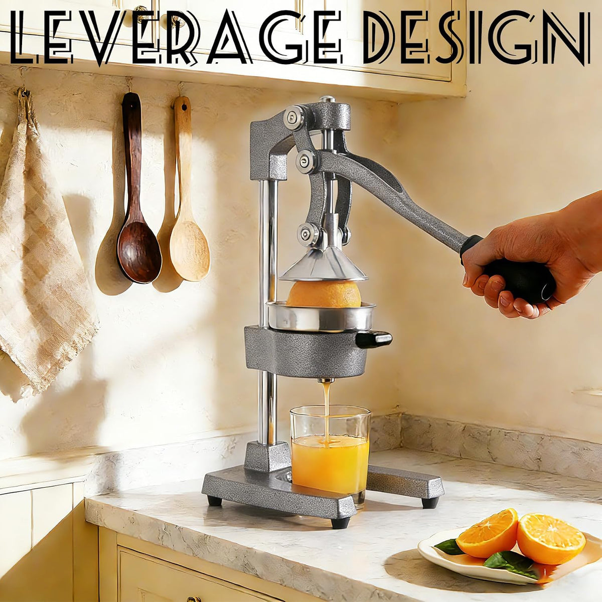 Cast Iron Juicer Hand Press Heavy Duty, Orange Juicer