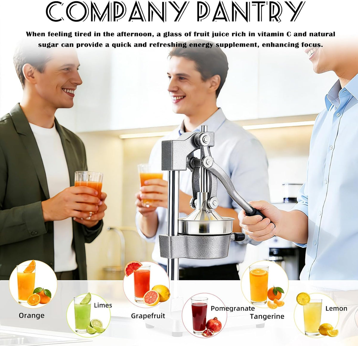 Cast Iron Juicer Hand Press Heavy Duty, Orange Juicer