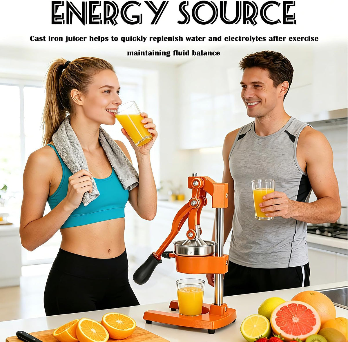Cast Iron Juicer Hand Press Heavy Duty, Orange Juicer