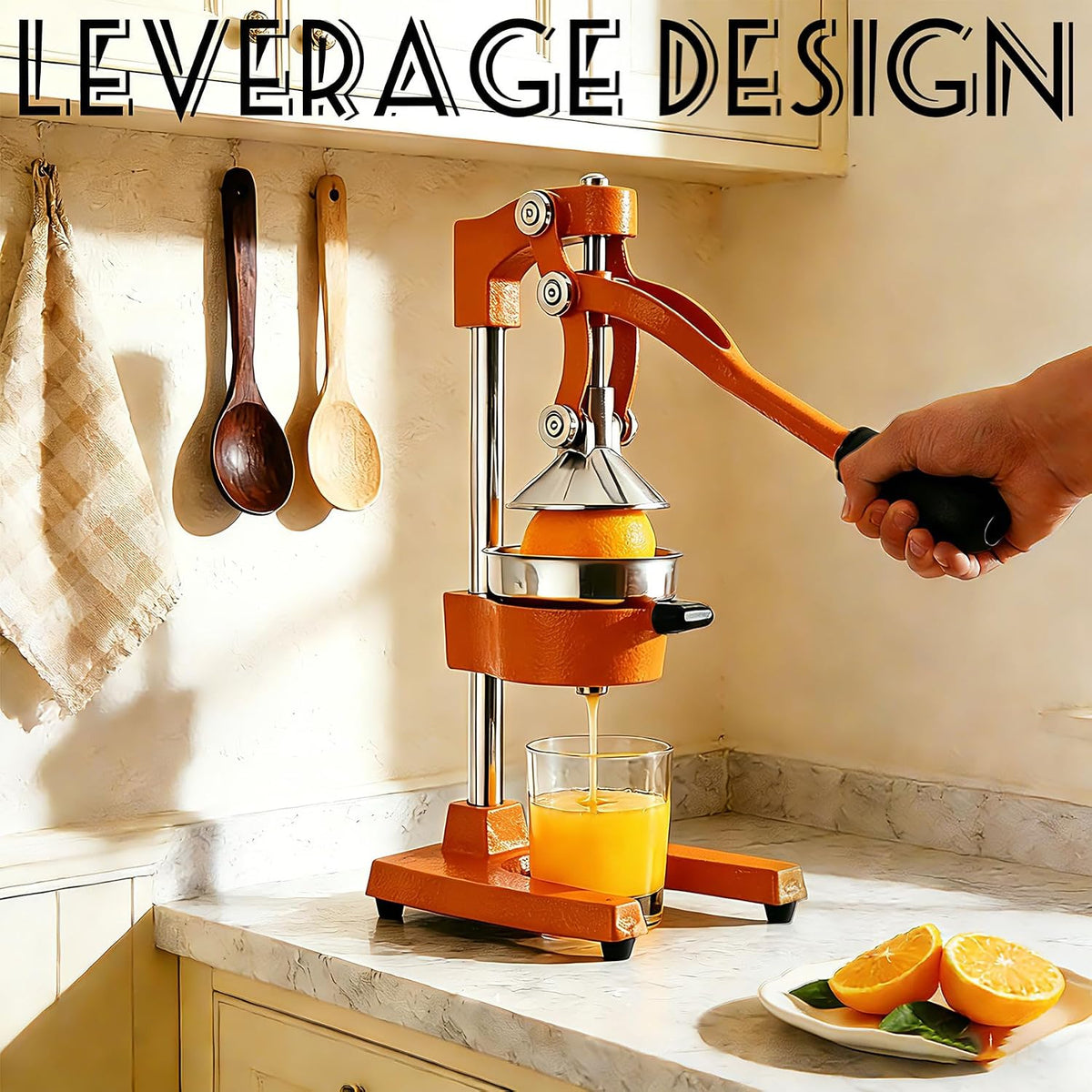 Cast Iron Juicer Hand Press Heavy Duty, Orange Juicer