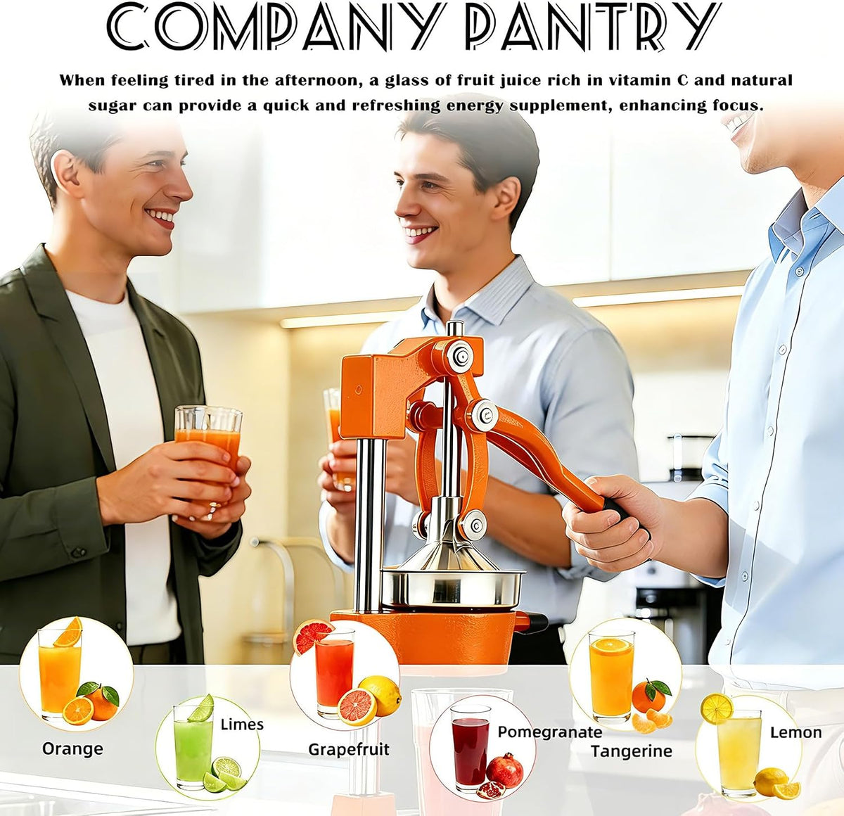 Cast Iron Juicer Hand Press Heavy Duty, Orange Juicer