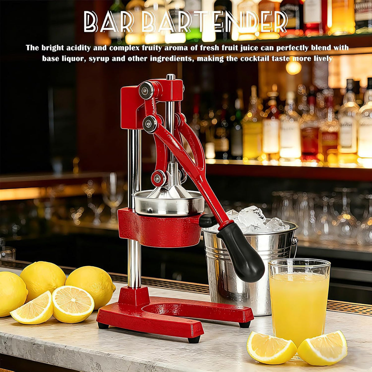 Cast Iron Juicer Hand Press Heavy Duty, Orange Juicer